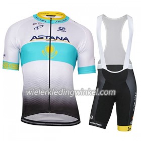 Set Fietsshirt + Korte Koersbroek 2017 Astana Pro Team Dames N002